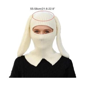 White bunny balaclava